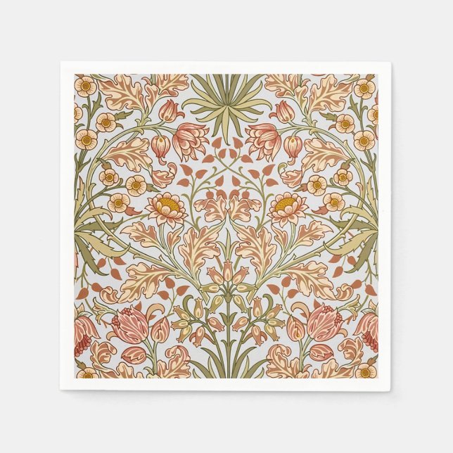 William Morris Hyacinth Blommigt Botanical Art Pappersservett (Framsidan)