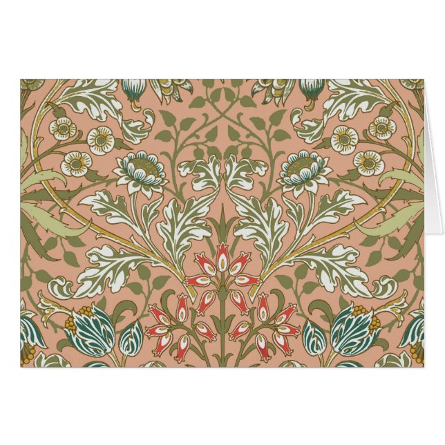 William Morris Hyacinth Flower Ro Art Hälsningskort (Framsidan Horizontal)