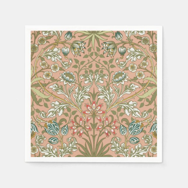 William Morris Hyacinth Flower Ro Art Pappersservett (Framsidan)