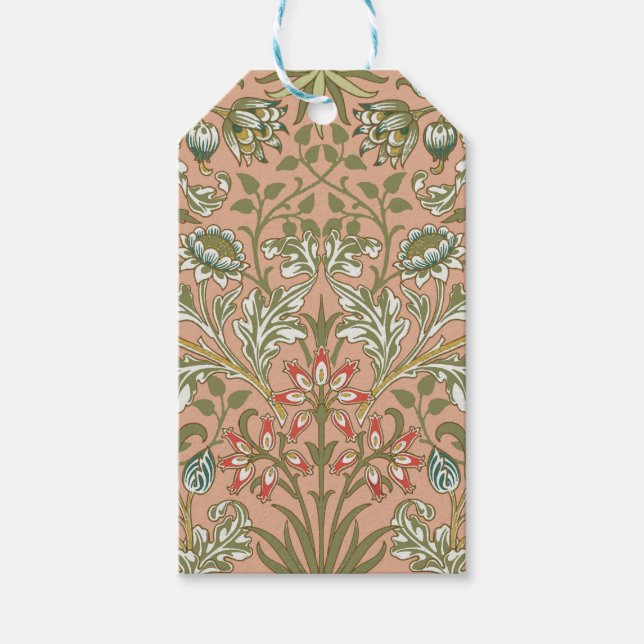 William Morris Hyacinth Flower Ro Art Presentetikett (Framsidan)