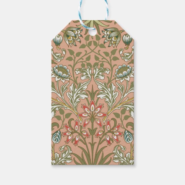 William Morris Hyacinth Flower Ro Art Presentetikett (Framsidan)