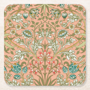 William Morris Hyacinth Flower Ro Art Underlägg Papper Kvadrat
