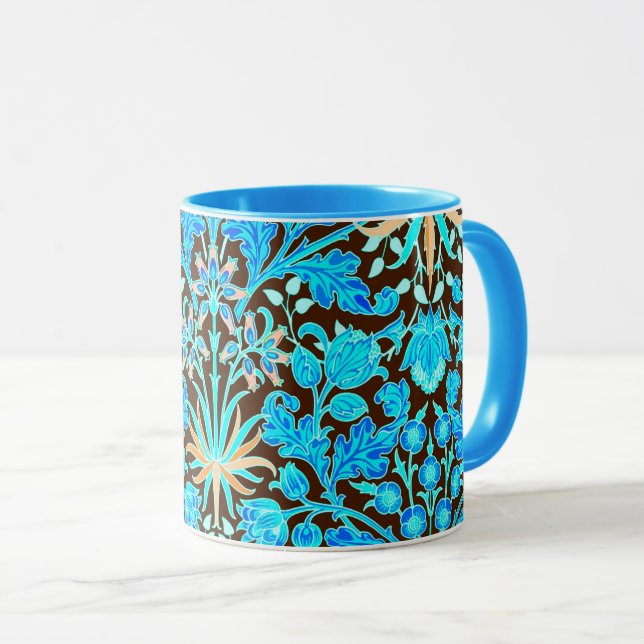 William Morris Hyacinth Print, Aqua and Brown Mugg (Framsida höger)