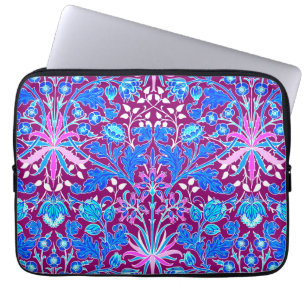 William Morris Hyacinth Print, Aqua och Lila Laptop Sleeve