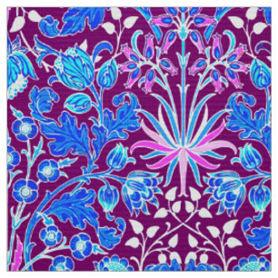 William Morris Hyacinth Print, Aqua och Lila Tyg