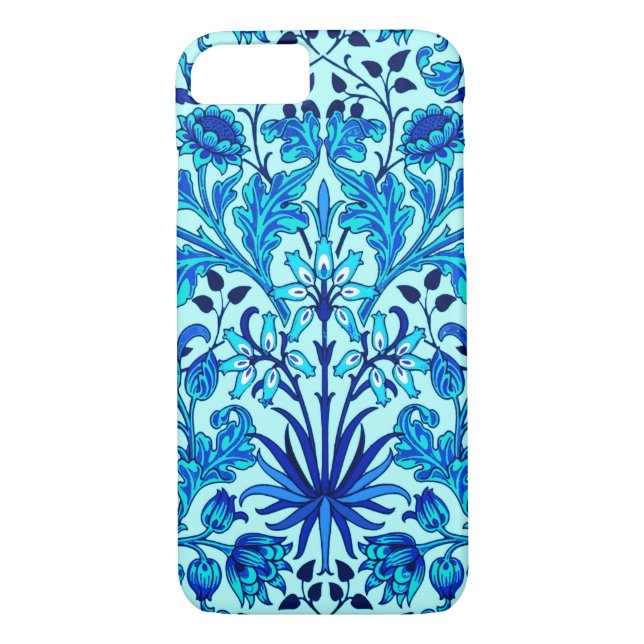 William Morris Hyacinth Print, Aqua och Turcos Case-Mate iPhone Skal (Baksida)