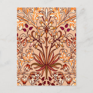 William Morris Hyacinth Print, Brown och Beige Vykort