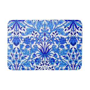 William Morris Hyacinth Print, Cobalt Blue & White Badrumsmatta