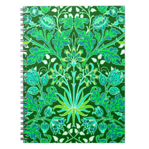 William Morris Hyacinth Print, Emerald Grönt Anteckningsbok