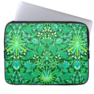 William Morris Hyacinth Print, Emerald Grönt Laptop Sleeve