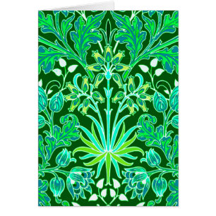 William Morris Hyacinth Print, Emerald Grönt OBS Kort