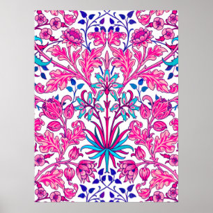 William Morris Hyacinth Print, Fuchsia Rosa Poster