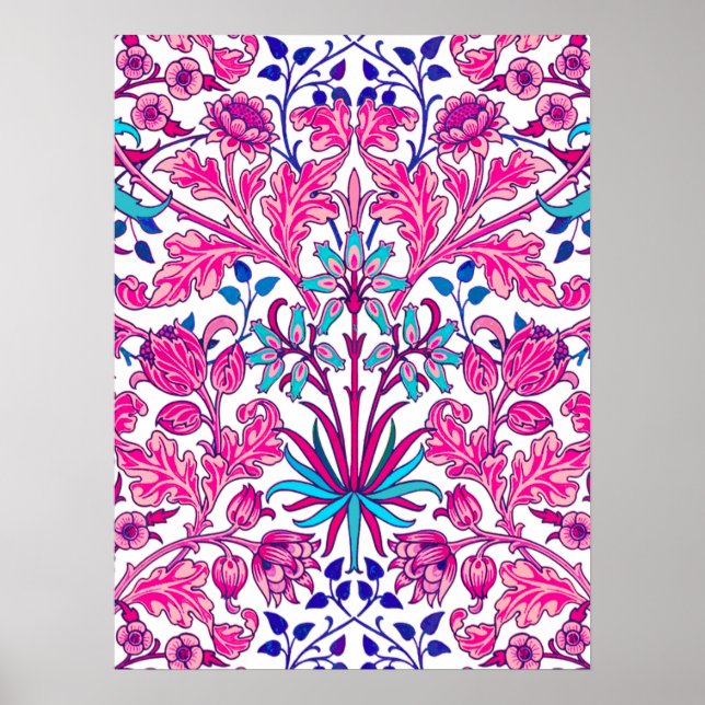 William Morris Hyacinth Print, Fuchsia Rosa Poster (Framsidan)