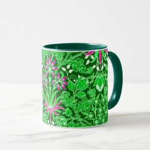 William Morris Hyacinth Print Lime & Emerald Grön Mugg
