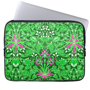 William Morris Hyacinth Print Lime & Emerald Grönt Laptop Fodral
