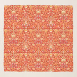 William Morris Hyacinth Print, Mandarin Orange<br><div class="desc">Ärr på torget i vintagen William Morris mönster av hyacinter,  tulpaner och löv,  i skuggor av orange och saffran,  accentuerade med vitt,  på djup orange av mandarin</div>