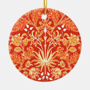 William Morris Hyacinth Print, Mandarin Orange Julgransprydnad Keramik