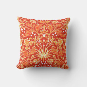 William Morris Hyacinth Print, Mandarin Orange Kudde
