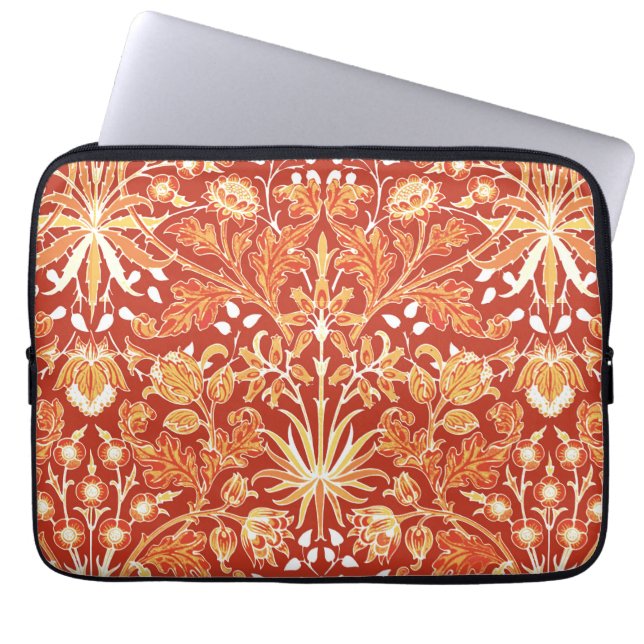 William Morris Hyacinth Print, Mandarin Orange Laptop Fodral (Framsidan)