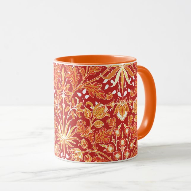 William Morris Hyacinth Print, Mandarin Orange Mugg (Framsida höger)