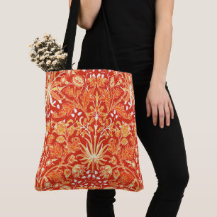 William Morris Hyacinth Print, Mandarin Orange Tygkasse