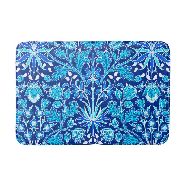 William Morris Hyacinth Print, Navy & Cobalt Blue Badrumsmatta (Framsidan)