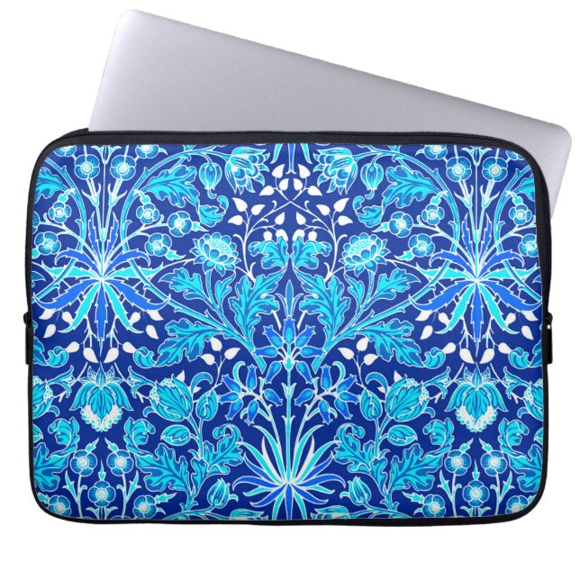William Morris Hyacinth Print, Navy & Cobalt Blue Laptop Fodral (Framsidan)