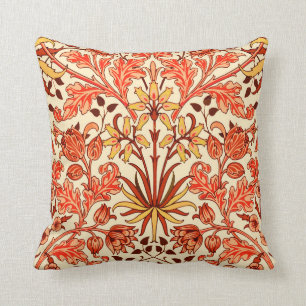 William Morris Hyacinth Print, Orange och Rust Kudde