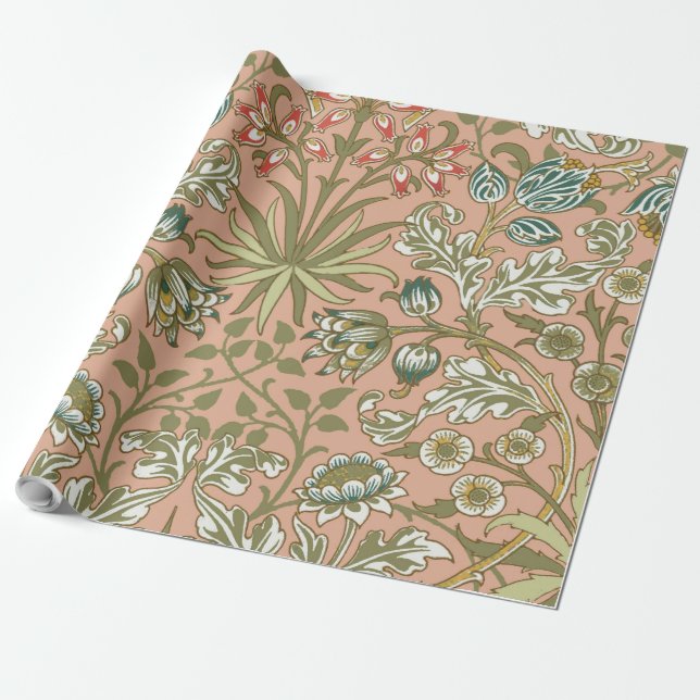 William Morris Hyacintmönster Dammros Presentpapper (Utrullad)