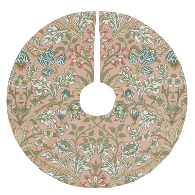 William Morris Hyacintmönster Dammtrosa Julgransmatta Borstad Polyester (Framsidan)