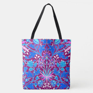 William Morris hyacinttryck, Aqua och lilor Tygkasse