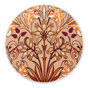 William Morris hyacinttryck, brunt och beige Knopp