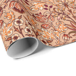 William Morris hyacinttryck, brunt och beige Presentpapper