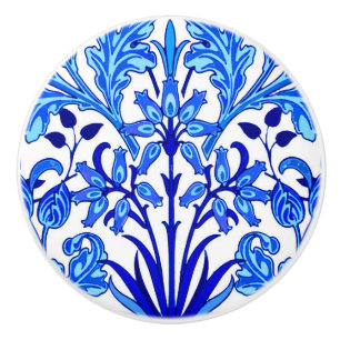 William Morris hyacinttryck, koboltblått & vit Knopp