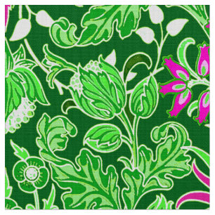 William Morris hyacinttryck, limefruktgrönt Tyg