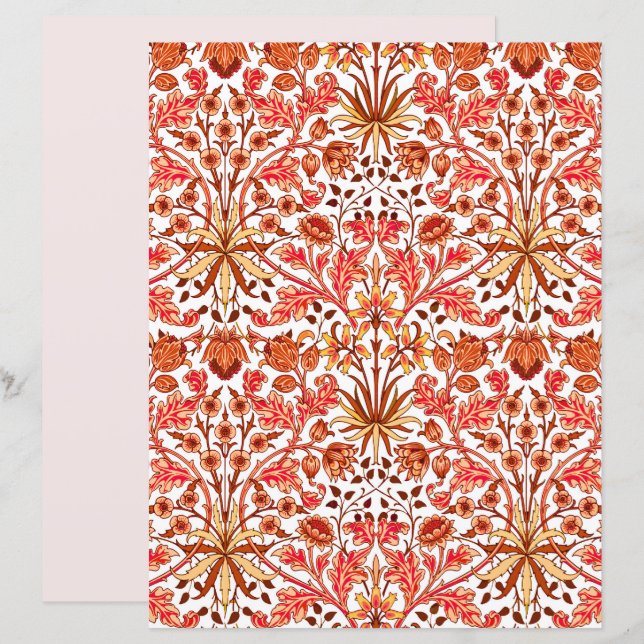 William Morris Hyacinttryck, Orange och Beige (Fram/baksida)