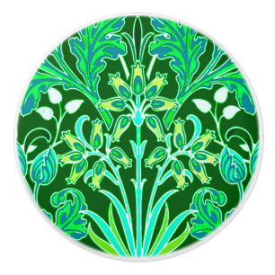 William Morris hyacinttryck, smaragdgrönt Knopp