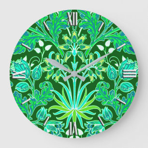 William Morris Hyacinttryck, Smaragdgrönt Stor Klocka