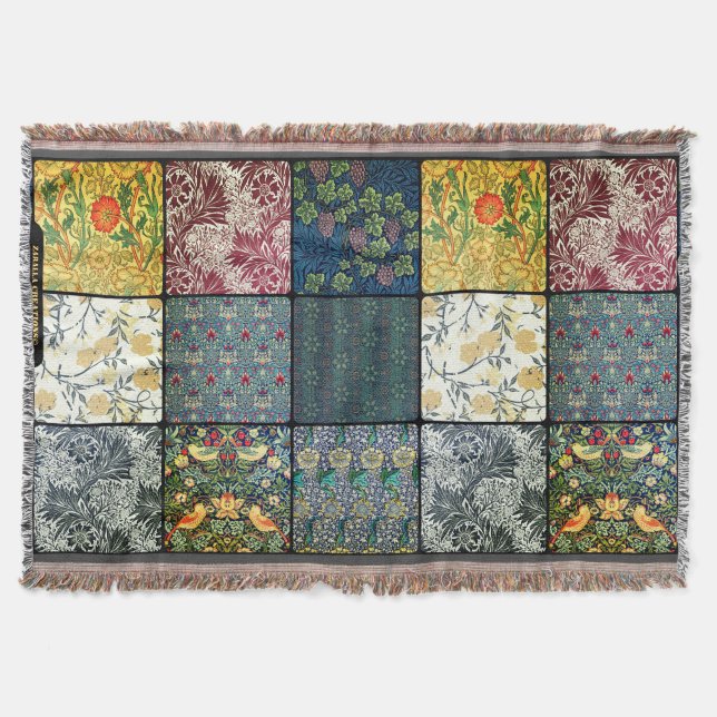 William * Morris II Art nouveau Quilt Patch Throw Filt (Framsidan)
