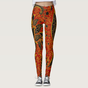 William Morris India Red Blommigt Leggings