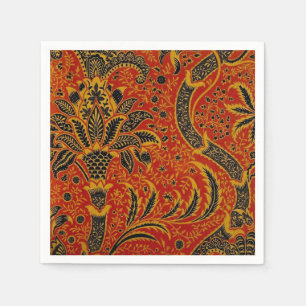 William Morris India Red Blommigt Pappersservett