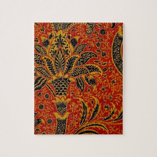 William Morris India Red Blommigt Pussel (Vertikal)