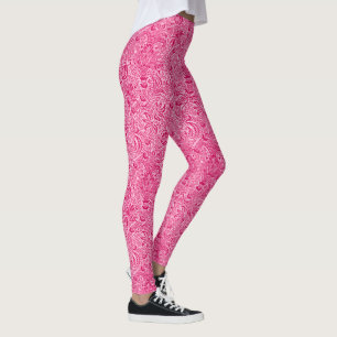 William Morris Indian, Fuchsia och Pastel Rosa Leggings