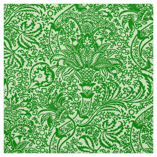William Morris Indian, Lime and Kiwi Grönt Tyg (Provkarta)