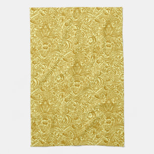 William Morris Indian, Mustard Guld Kökshandduk