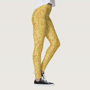 William Morris Indian, Mustard Gult och Guld Leggings