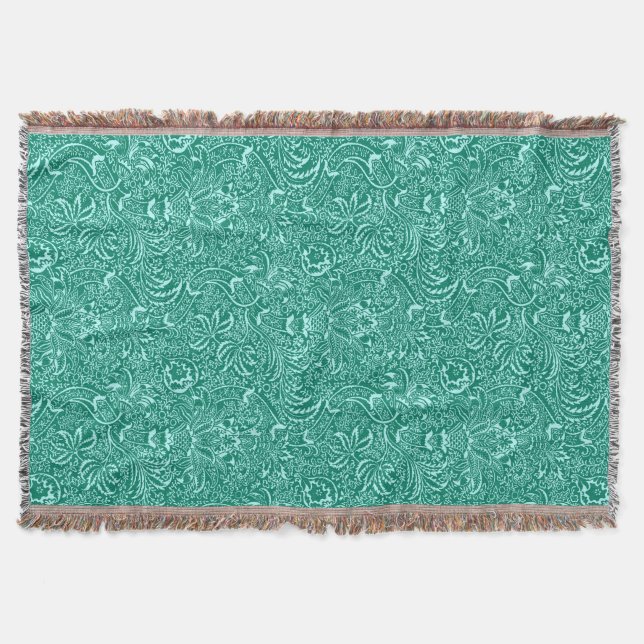 William Morris Indian, Turquise och Light Aqua Filt (Framsidan)
