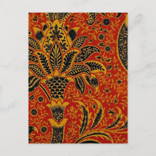 William Morris Indien Röd Blommig Vintage Klassike Vykort