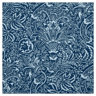 William Morris indier, indigoblått och himmelblå Tyg