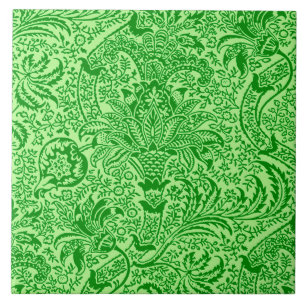 William Morris indier-, limefrukt- och Kiwigrönt Kakelplatta